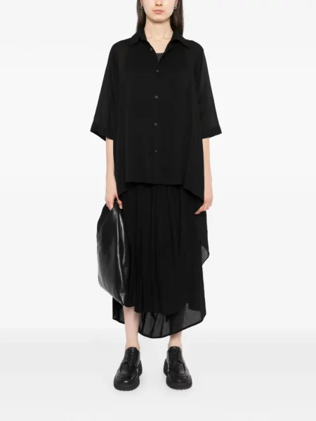 Cămașă Yohji Yamamoto asimetrică negru