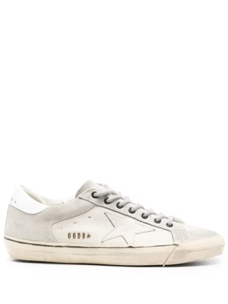 Sneakerși Golden Goose din piele zdrențuiți gri