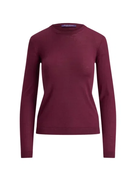 Pulover Ralph Lauren Collection din cașmir cu decolteu rotund roșu