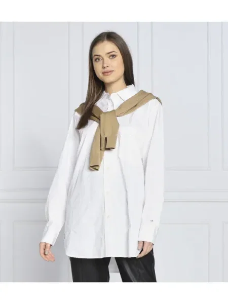 Tommy Hilfiger Cămașă | Oversize fit alb