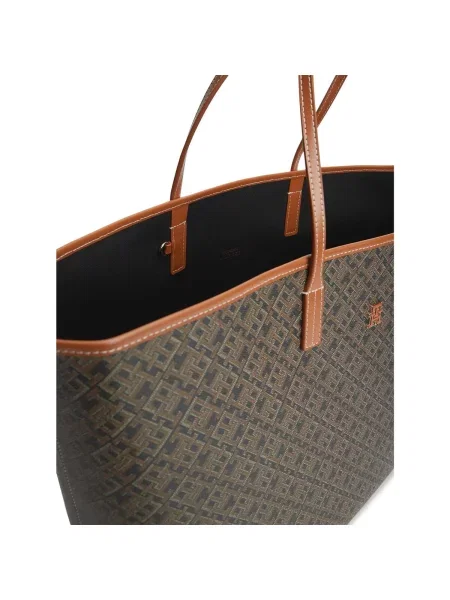 Tommy Hilfiger geantă tote de damă din imitație de piele negru