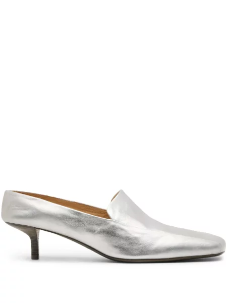 Papuci tip mules Marsell argintiu