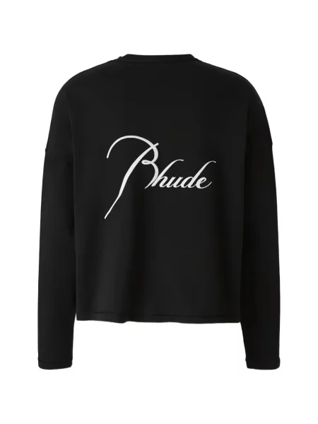 Długa koszulka Rhude z logo czarna