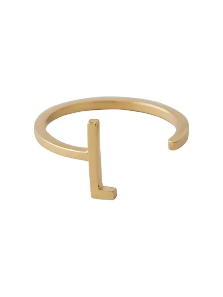 Pozlacený stříbrný prsten Design Letters zlatý