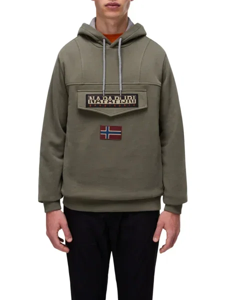 Hoodie Napapijri s kapuco črna