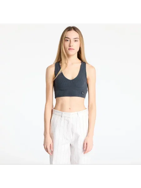 Top Calvin Klein Jeans Washed Woven Label Top Gray XS gri