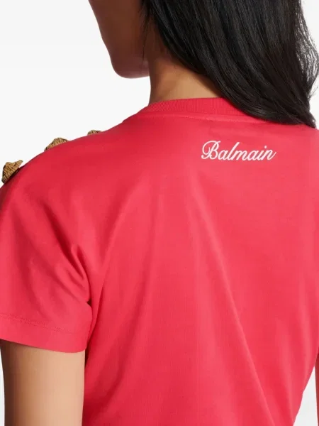Tricou Balmain drapate roz