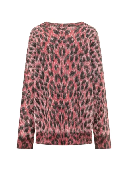 Cardigan Laneus cu imagine cu model leopard roșu