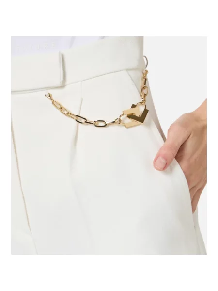 Krótkie szorty Elisabetta Franchi z logo białe
