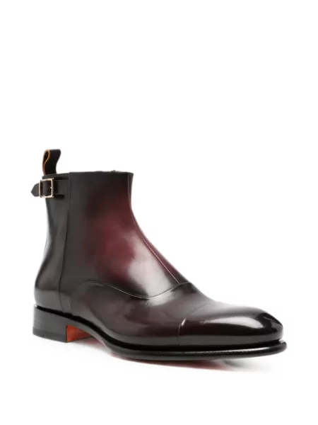 Botine Santoni cu cataramă maro