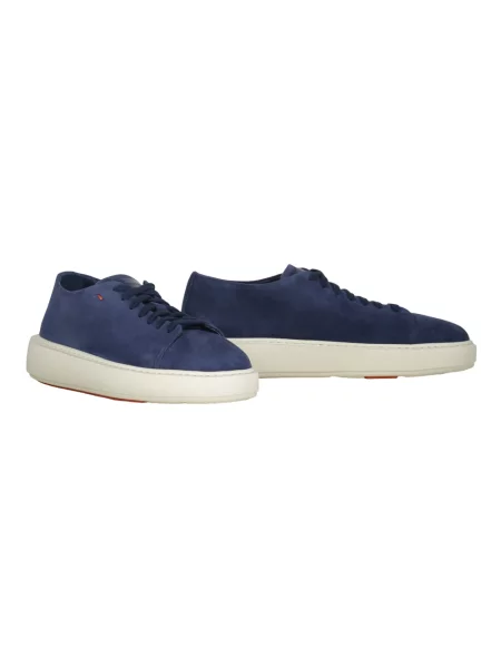 Sneakersy Santoni zamszowe niebieskie