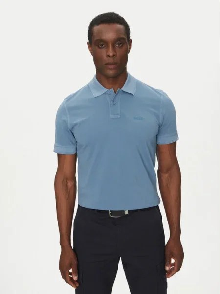 BOSS Tricou polo Prime Regular Fit albastru