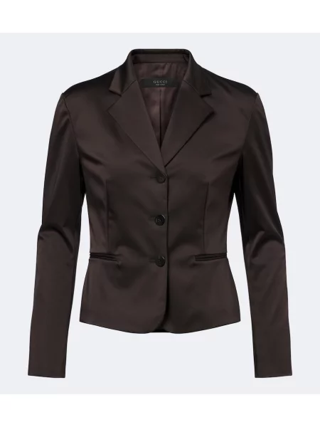 Geacă Gucci din satin maro