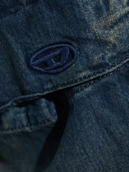 Fustă din denim Diesel până la genunchi albastru