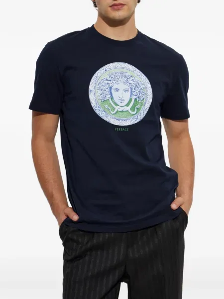 Tricou Versace cu imagine albastru