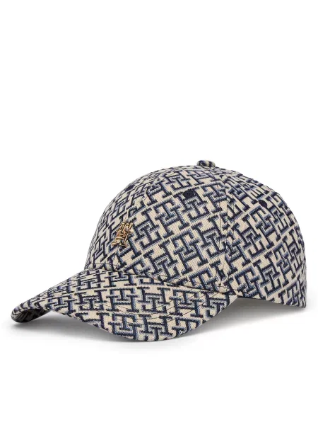 Tommy Hilfiger Καπέλο Jockey Σκούρο μπλε μπεζ