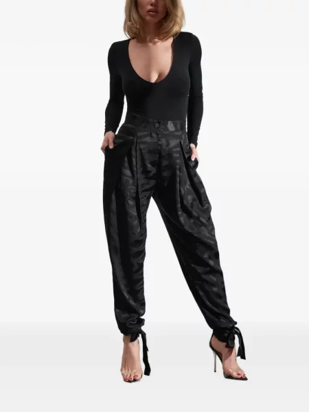 Κωνικό παντελόνι Tessitura Body Couture μαύρο