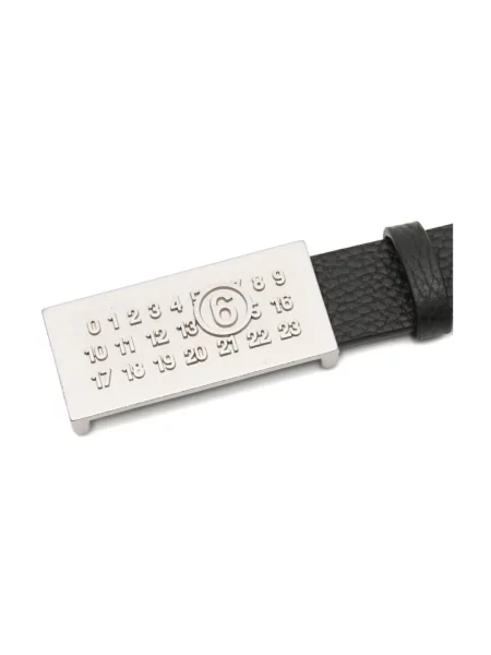 Pasek Mm6 Maison Margiela skórzany czarny