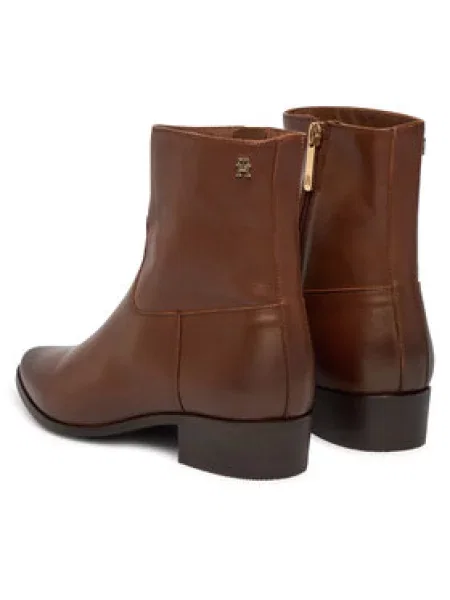 Tommy Hilfiger Aulinukai Leather Ankle Boot W Zip ruda