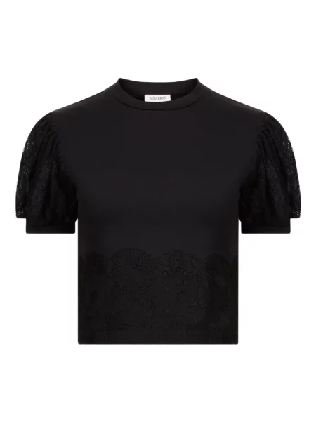 Top Nina Ricci din dantelă negru