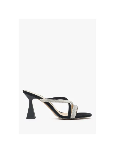 Мюли Estro со стразами черные