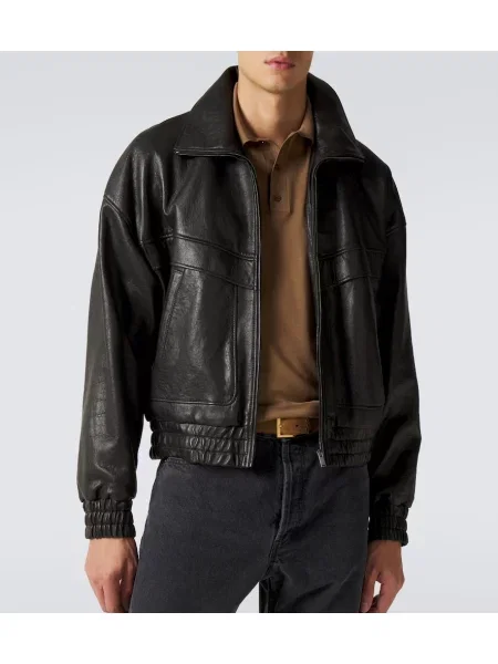 Tricou polo Saint Laurent de lână maro