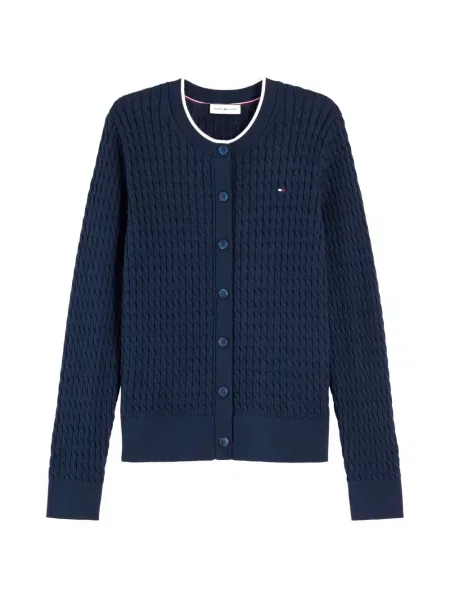 Cardigan Tommy Hilfiger tricotate albastru