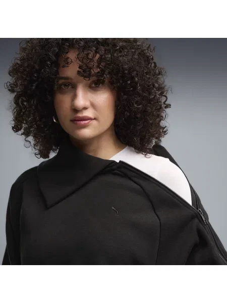 PUMA bluza T7 z asymetrycznym zamkiem OdzieÅ¼ S czarny