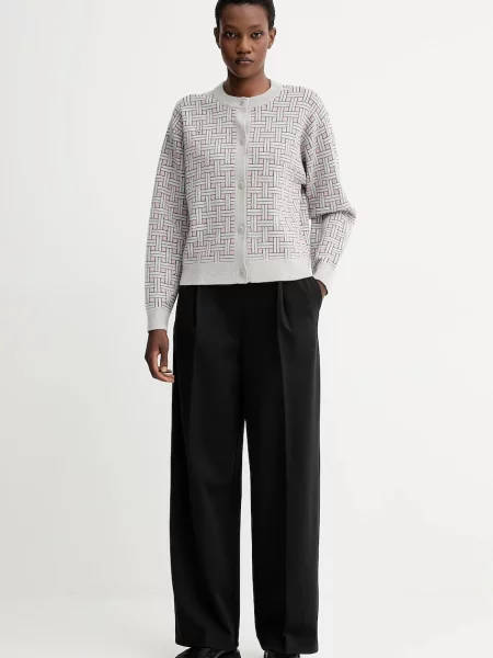 Кардиган з додаванням вовни Kenzo легкий сірий