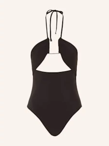 Jednodílné plavky Calvin Klein Ck Wire Plunge One Piece-RP pvh black černé