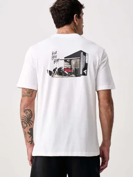 Adidas tričko pánske Motorsport biela