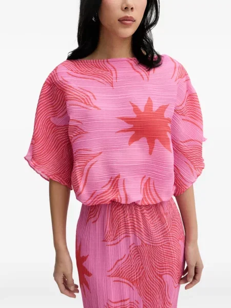 Rochie midi Never Fully Dressed cu imagine roz