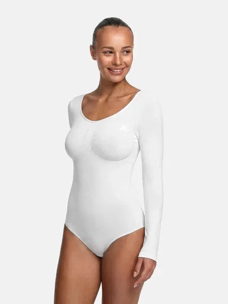 Cfab Alakformáló body Bodysuit Sculpting Shapewear Longsleeve mit Slip' fehér