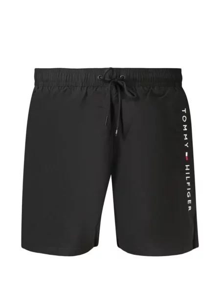 Slip de baie Tommy Hilfiger cu imagine cu cordon negru