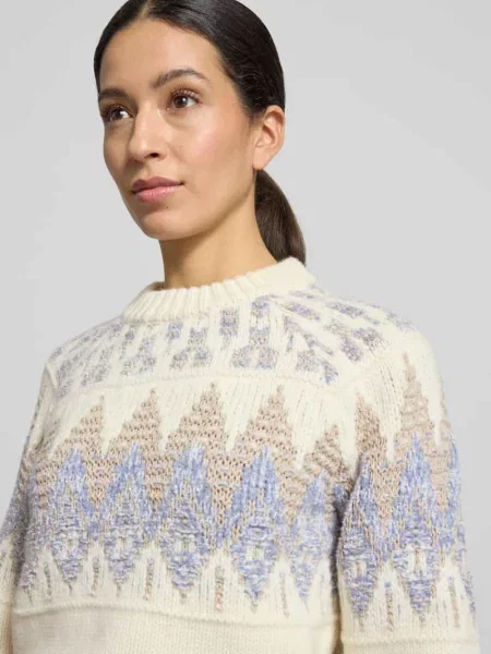 Dzianinowy sweter Hugo biały