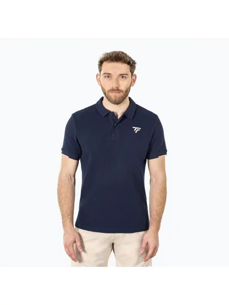 Tricou polo pentru bărbați Tecnifibre Waffle navy albastru închis