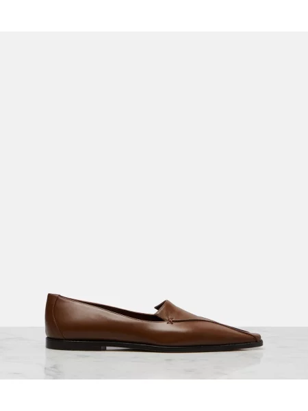 Pantofi loafer Manolo Blahnik din piele maro