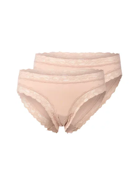 Figi o kroju slim fit z obszyciem koronką model Rio' Skiny różowe
