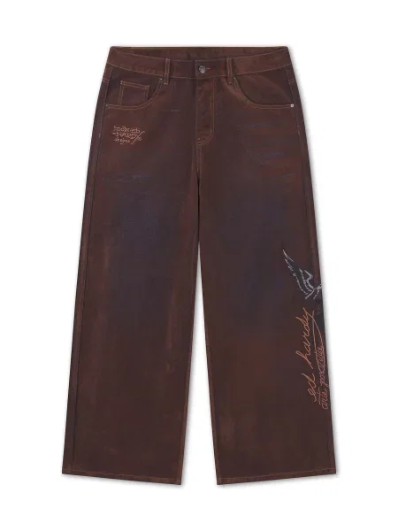 Ed Hardy Jeans Signature Eagle / maro / gri bej
