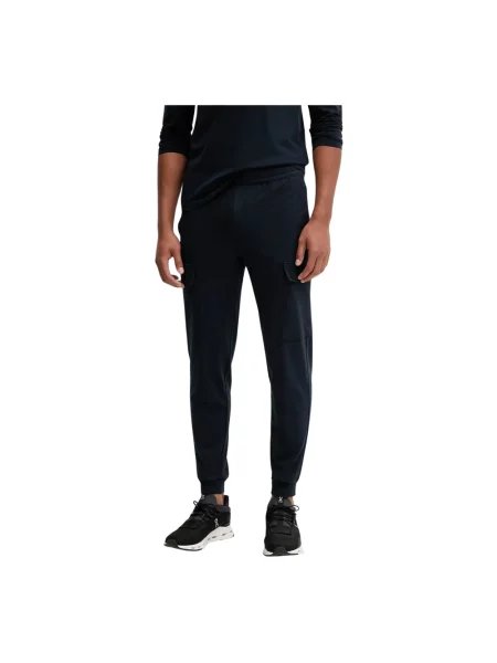 Spodnie cargo Ea7 Emporio Armani niebieskie