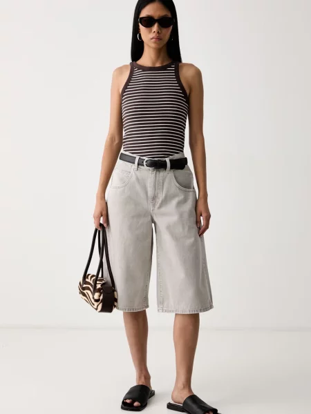 Levi's top bombažen ESSENTIAL RACER rjava