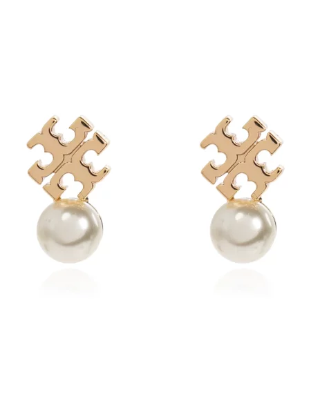 Tory Burch kolczyki mosiężne Moondance żółte