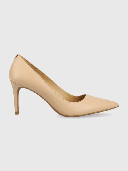 Pantofi cu toc Michael Michael Kors din piele bej