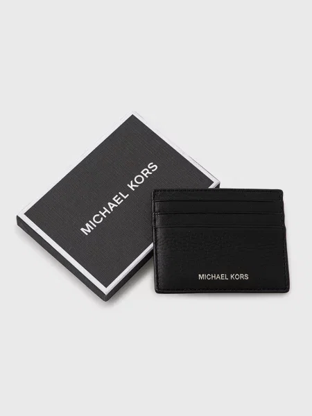 Bőr pénztárca Michael Kors fekete