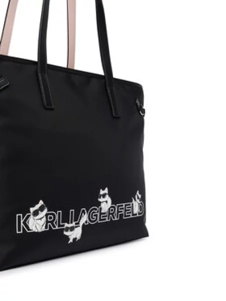 Rankinė KARL LAGERFELD Juoda balta