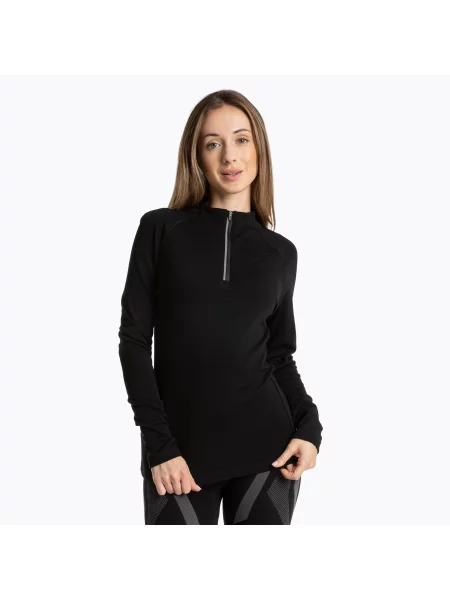 Termo mikina WOOLCANO Merino black černá