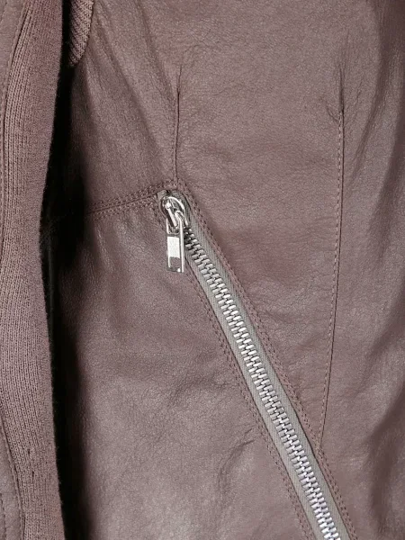 Kurtka skórzana Rick Owens biker brązowa