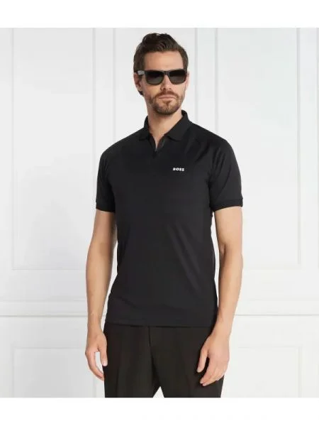 BOSS GREEN Polo Philicular | stretch negru
