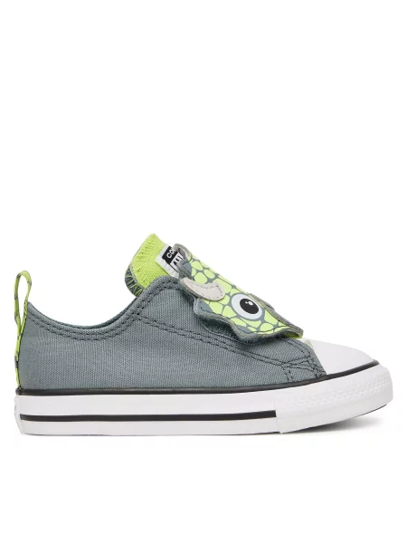 Plátěnky Converse Chuck Taylor All Star One Strap Dinos Easy-On šedá