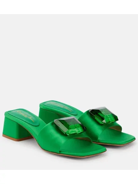 Sandale Gianvito Rossi din satin verde